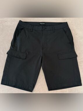 Kenneth Cole Men’s Cargo Shorts Size 32 Black Lightweight 6 Pocket Casual